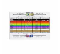 Circuit Board Resistor Color Code Chart Tech Poster Alternative Wall-Art for Garage Office Decor(Unframed,16x24inch(40x60cm))