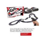 Circuit course tremplin 530 cm - MGM - Tremplin 530 cm - 2 voitures USB - Noir - Hot Wheels