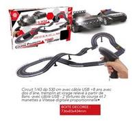 Circuit course tremplin 530 cm avec 2 voitures USB G