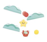 Janod Circuit de bain à ventouses J04732 – balles et éléments rotatifs, paille de blé, dès 12 mois