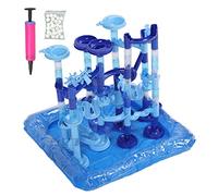 Circuit de Billes Aquatiques Mtlavishness, Circuit de Billes à Construire pour des Jeux d'eau interactifs - Comprend 75 éléments à Assembler, 30 Billes, Un Coussin d'air et Un