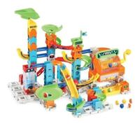 Circuit de billes électronique VTech Marble Rush L200E 102 pièces 10 billes Multicolore, module à manivelle, ascenseur, rampes lentes, entonnoirs et effets lumineux