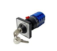 Circuit de commande de sélecteur combiné LW26-20/3S 3 positions, installation à trou unique avec clé, 20 A, 690 V, interrupteur à came rotatif à contact argenté