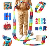 Circuit de course anti-gravité 2026 avec voiture avec piste infinie flexible 3D, kit de piste de voiture phosphorescente avec voiture de course lumineuse à DEL pour cadeau d'enfant (standard, 46