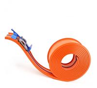Circuit de course flexible de 4,6 m compatible avec Hot Wheels et voitures moulées sous pression de 1/64e - Circuit de course portable classique enroulable