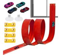 Circuit de course flexible, kit de piste de course avec ventouse | Jouet de voiture de course interactif pour filles à l'intérieur de la maison