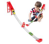 Circuit de course - Jouet interactif avec toboggan, jouet éducatif avec 2 mini voitures de course | Rampe de course éducative pour tout-petits pour la motricité, l'apprentissage des couleurs et les
