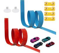 Circuit de Course Souple | Piste de Voitures Souple pour avec Ventouses,Jouet Interactif Circuit Voiture Garçons Maison Intérieur Voyage