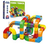 Circuit De Train Électrique, Circuit De Course Magnetique Flexible, Circuits De Construction 3D Défiant La Gravité, Jouet Stem, Cadeau pour Tout-Petits De 3-9 Ans (123PCS)