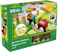 Circuit de train en bois BRIO Mon Premier Circuit de Découverte - Coffret 18 pieces - Des 18 mois
