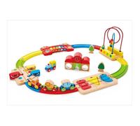 Circuit de train en bois Hape - Kit arc-en-ciel - Pour bébé 18-24 mois - Mixte