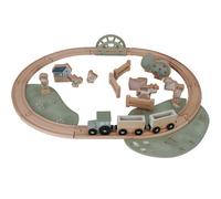 Circuit de train en bois Little Farm