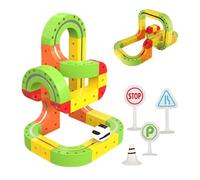 Circuit de Train - Jouets de Construction Magnétiques 3D Intégrés,Ensemble de Piste de Train Motorisé - pour Filles Maternelle Préscolaire Maison Chambre Noël Anniversaire Fête