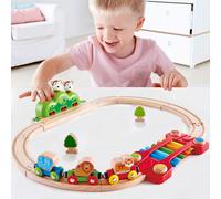 Circuit de train musical en bois jungle