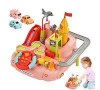 Circuit de Voiture - Véhicules pour | Kit de Jeu de Piste de Course avec 3 Mini Voitures, Chariot à énigmes éducatifs, Jouet pour pour - Circuit de Course pour Filles de 3 Ans
