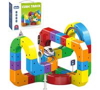 Circuit de voitures magique et flexible, kit de construction de voiture de course à faire soi-même pour enfants