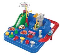 Circuit de Voitures Montessori interactif - Jeu éducatif à 9 Niveaux, 6 Boutons de Mouvement et 2 Voitures incluses - Toboggan à gravité sans Piles, pour Le développement Moteur et cognitif