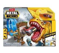 Circuit de Voitures - T-Rex Attack Metal Machine - Véhicule a lancer pour vaincre le dinosaure avec boucles Multicolore G