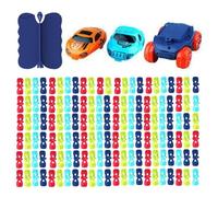 Circuit De Voitures,Véhicule LED Éducatif - Véhicules Jouets Interactifs | pour Garçons Filles Salon Chambre Bureau Activité Familiale Cadeau De Fête Maternelle Préscolaire École