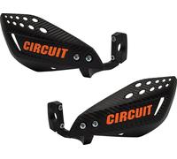 Circuit equipment carbon handguards vector written orange