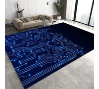 Circuit Imprimé De Science-Fiction Tapis De Salon Impression 3D 200 X 300 Cm - Paillasson D'Intérieur - Doux Au Toucher - Lavable - Antitache, Ne Perd Pas Ses Poils : Respectueux De L'N /8153618779343