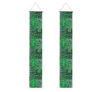 Circuit imprimé vert, Décorations pour fête de remise de diplômes - Bannière de bienvenue à suspendre au porche, pour l'intérieur et l'extérieur