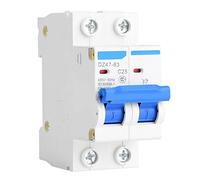 Circuit miniature à 2 pôles, DZ47-63 400VAC Disjoncteur Protection contre les fuites Commutateur d'air Dispositif de protection de courant Interrupteur automatique