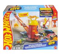 Circuit miniature - HOT WHEELS - City Super Fire Station Rescue - Échelle 1:64 - Plastique - Sans piles
