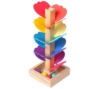 Circuit Musical À Perlers avec 1 Tour À Billes, 15 Feuilles, 4 Perlers, en Bois Arc-en-, pour Garçons, Filles, Tout-Petits Et