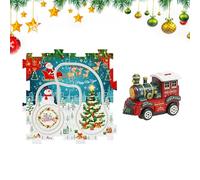 Circuit Puzzle - Set Voiture & Train Enfânts, Jouet Électrique Carte Ville À Construire | Piste Éducative Apprentissage 3-6 Ans | Cadeau Noël Anniversaire Garçons Filles, Jeu Course Locomotive