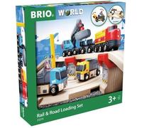 Circuit Rail Route Transport de Roches - BRIO - Coffret 33 pièces - Train en bois - Ravensburger - Dès 3 ans