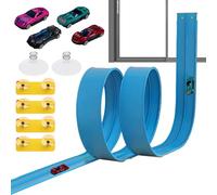 Circuit Souple Enfant - Kit Piste Voiture Course avec Ventouses,Jouets D'intérieur pour Enfant pour Jeu Intérieur Fêtes Garçons Filles À La Maison