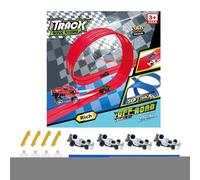 Circuit Souple pour Course Auto | Jouet Éducatif Portable Souple De 4 Mètres | Circuit De Course Enroulable,pour Anniversaire Halloween Pâques Salon Jardin Intérieur