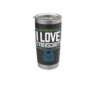 Circuit technologique I Love Cybersecurity Gobelet isotherme en acier inoxydable double paroi