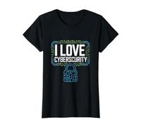 Circuit technologique I Love Cybersecurity T-Shirt Graphique avec Valeur
