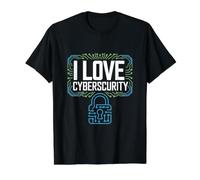 Circuit technologique I Love Cybersecurity T-Shirt Graphique avec Valeur