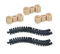 Circuit Train Bois Rail Flexible, 2 Pcs, 15,7 * 4 * 1,2Cm Courbe Jusqu'À 90° pour Chemin De Fer en Bois, 3 Connecteur De Rail, Compatible avec Brio, Eichhorn, IKEA Lillabo