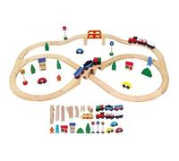 Circuit Train en Bois - New Classic Toys - 49 pièces - Multicolore - 3 ans - Intérieur