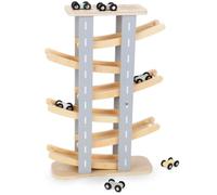 Circuit vertical en bois - MAMABRUM - 6 étages - 1 voiture incluse - À partir de 3 ans - Intérieur - Bois - Blanc