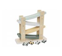 Jollein Circuit à Billes en Bois - on The Go - Circuit de Course avec 4 Voitures en Bois - Favorise la motricité et la Coordination - Jouet de Voiture - Idée Cadeau pour Enfants - Lampe de Voiture