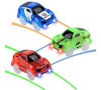 Circuit Voiture Enfant Accessoires pour Circuits de Course de Voitures Lumineux compatibles avec Les Magic Tracks et Les Neo Tracks de Remplacement. (Pack 3)