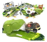 Circuit Voiture Enfant Dinosaure Jouet-Circuit Voiture Electrique Jeu Dinosaure Jouet Enfant 3 Ans,Jeux Dinausores Interactif A33