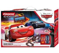 Circuit Voiture Enfant Neon Nights pour Cars, mcqueen vs Storm - Piste Course 5,3m, Electrique 1/43 - Set pour Carrera go et Carte