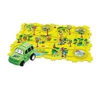 Circuit Voiture Enfant Petites Jouet pour Enfant Puzzle Piste Voiture, Jeux Voies Puzzle Circuit Voiture avec Véhiculepiste Jouet Voiture Jouet Éducatif Montessori pour Les Pistes Voitures Cadeau