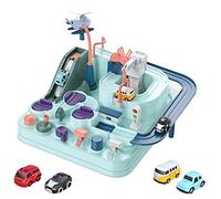 Circuit Voiture Enfant, Voitures de Piste Aventure Voiture de Sauvetage Aventure avec des Mini-Voitures Piste Aventure de Voiture Jouet Éducatifs pour Enfants Garçons Filles 3 4 5 6 7 Ans