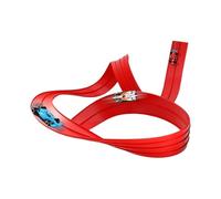 Circuit Voiture Flexible - Piste de Course de Voiture Enroulable de Cinq Mètres,Inclut 4 Véhicules, Jouet Course Extérieur Cadeau Anniversaire