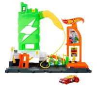 Circuit Voiture - Hot Wheels - Super Recharge - Station-Service Interactif - Échelle 1/64