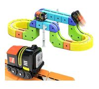 Circuit Voiture Magnétique 3D 62PCS Train Anti-Gravité Bloc Construction Éducatif Enfant Piste Suspendue Rotation 360° Cadeau