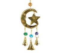 CircuitOffice Trois Bell étoile et Lune Carillon éolien, Trois Cloches sous, Lune est de 2 1/10,2 cm, Longueur Totale 22,9 cm