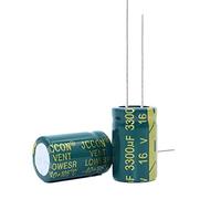 Circuits de contrôle 10 pièces Condensateur électrolytique en aluminium à haute fréquence et faible résistance 16v3300UF 3300uf16v Volume: 13x20